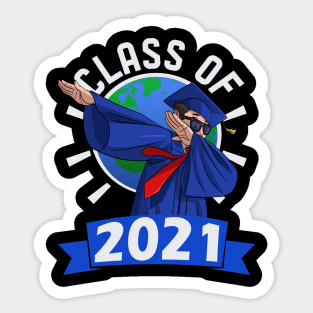 Class of 2021 Graduation Dabbing Dance Boy Sticker